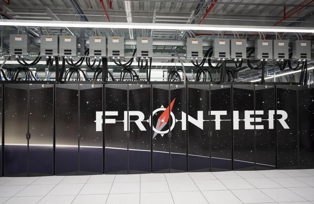 Photo of Frontier supercomputer 