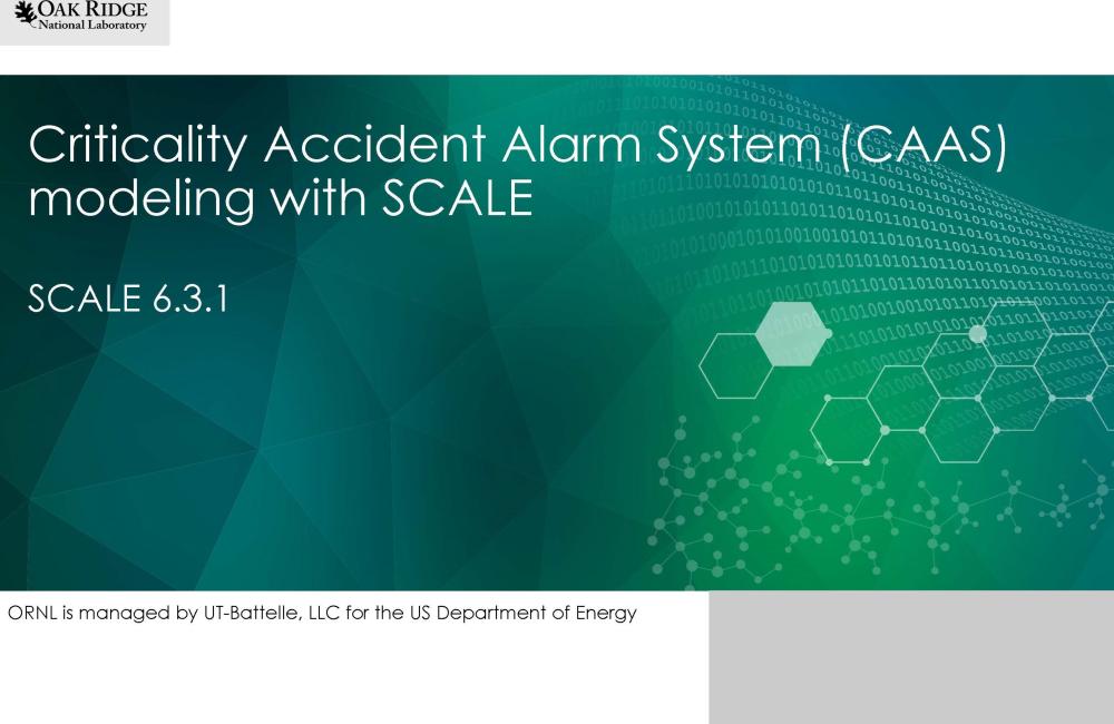 Criticality Accident Alarm System CAAS Modeling with SCALE