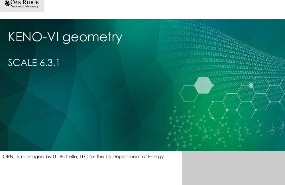 KENO-VI Geometry