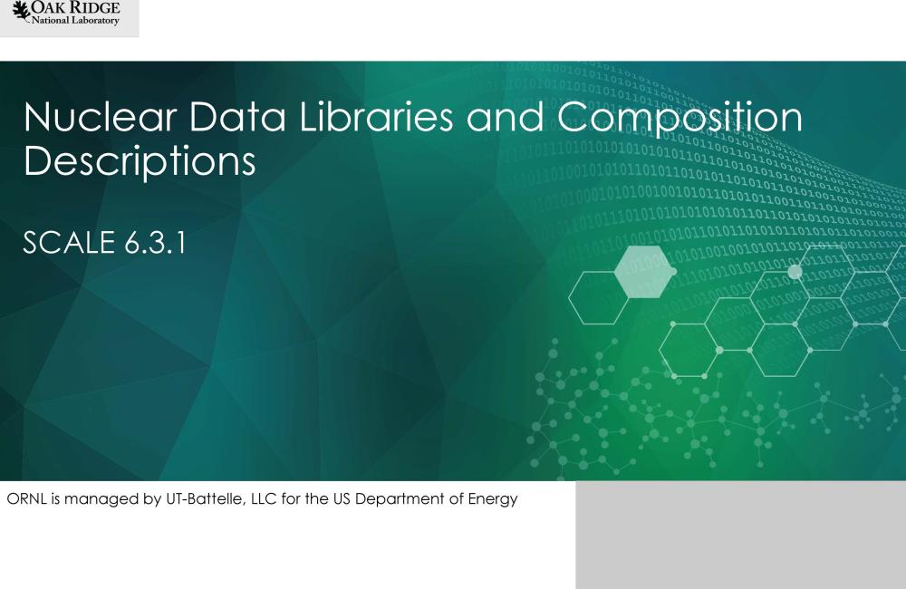 Nuclear data libraries and compositions