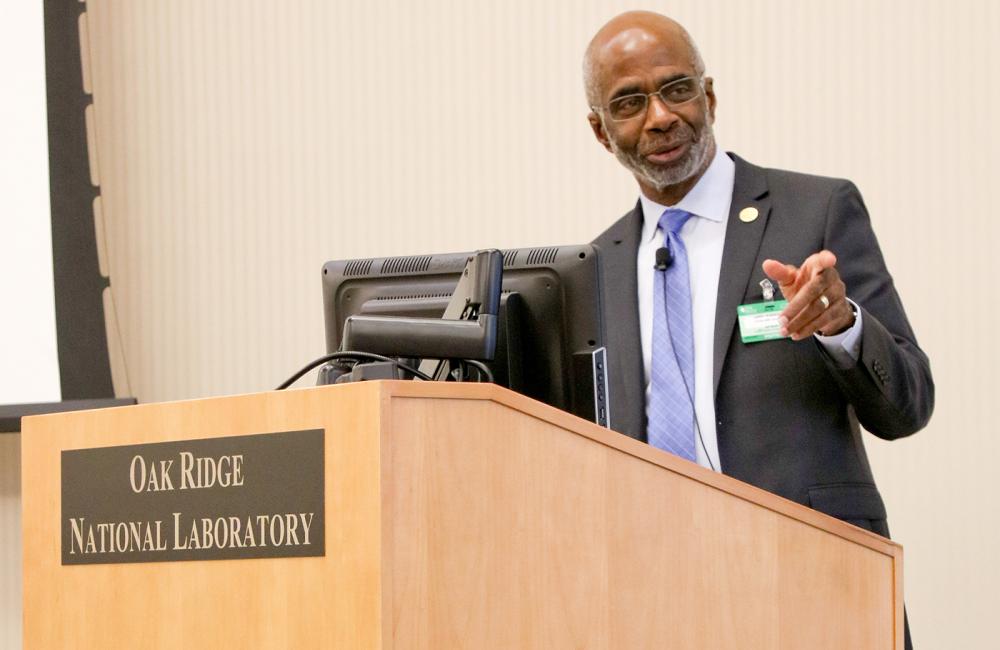 Larry Robinson, interim president of Florida A&M University, was the keynote speaker at ORNL’s Black History Month celebration. 