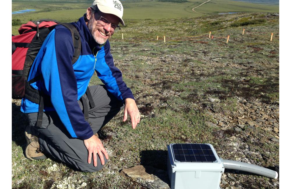 ORNL researcher Peter Thornton "in the field" for the Next Generation Ecosystem Experiment - Arctic.