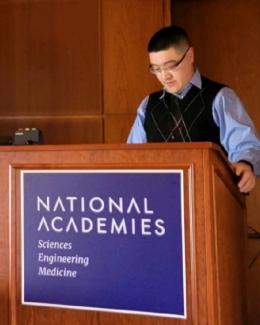 Dr. Haowen Xu was presenting his work at the National Academy of Sciences