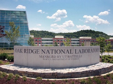Oak Ridge National Laboratory entrance sign